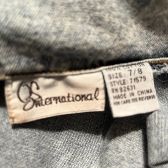 QS International Vintage Military style Denim Dress Size 7/8 - Picture 5 of 5